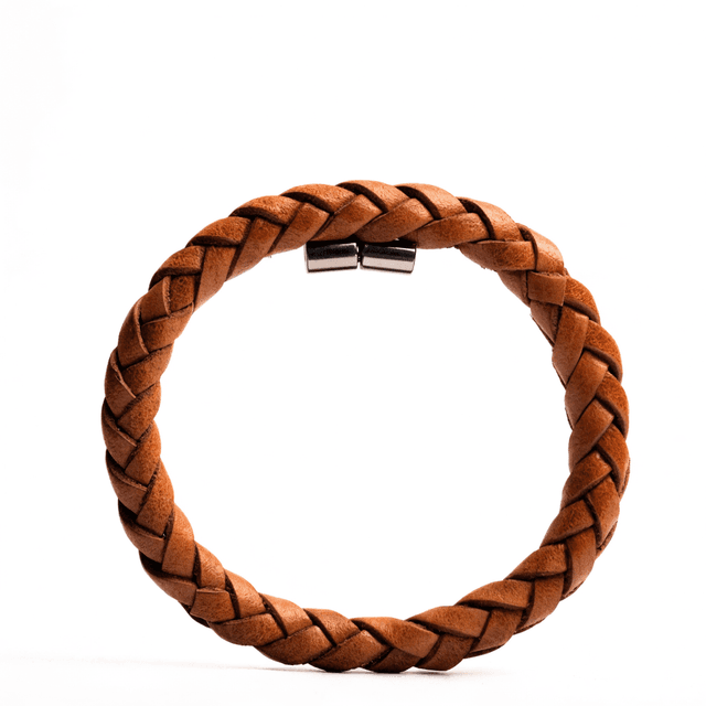 Bracelet cuir tressé